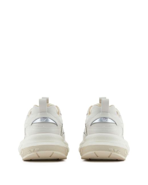 Emporio Armani White Chunky Platform Sneakers