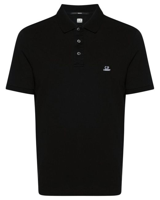 C.P. Company 70/2 Mercerized Jersey Polo Shirt in Black for Men | Lyst