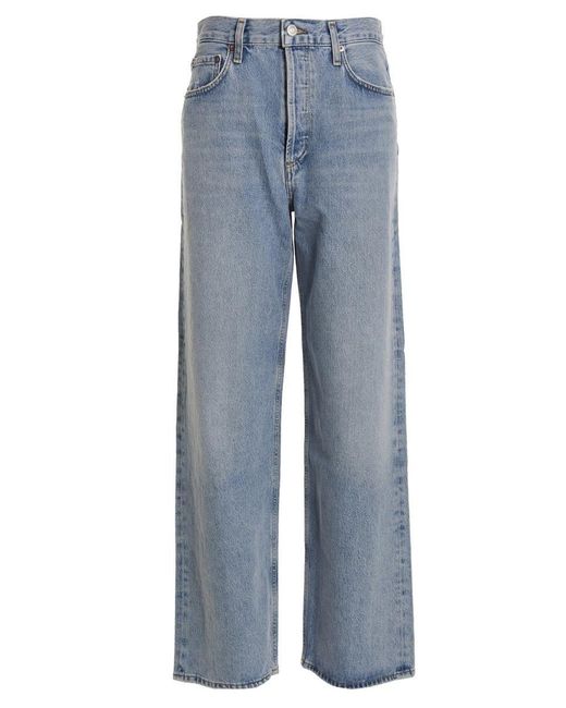 Agolde 'low Rise baggy' Jeans in Blue | Lyst
