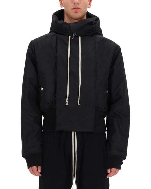 Rick Owens Black "Alice Dropped" Parka for men