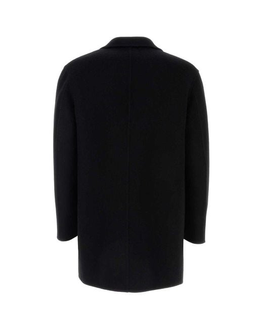 Jil Sander Black Wool Blend Coat for men