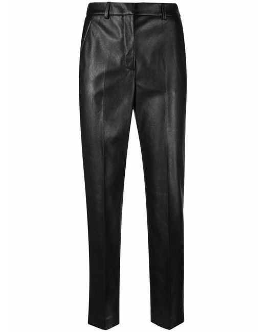 Incotex Black Galene Coated Finish Trousers