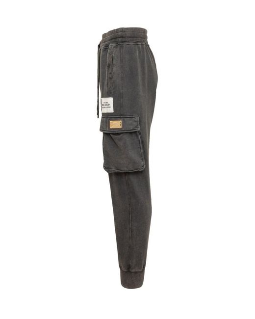 Dolce & Gabbana Gray Cargo Pants for men