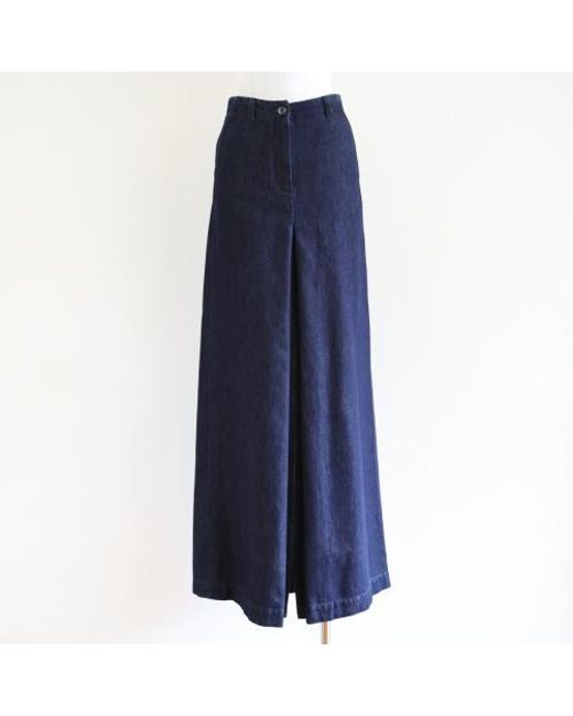 Dries Van Noten Blue 02655-Sulia Long Den 8432 W.W.Skirt