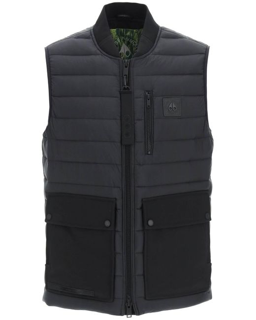 Moose Knuckles Synthetic Sheep Creek Down Vest in Black for Men Lyst