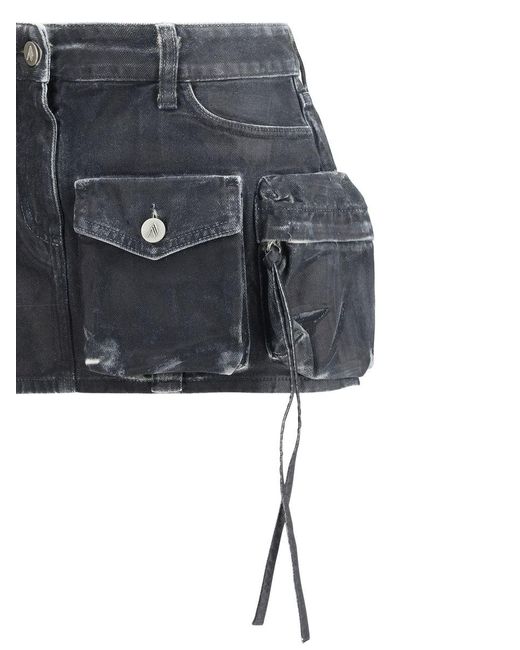 The Attico Gray Mini Skirt