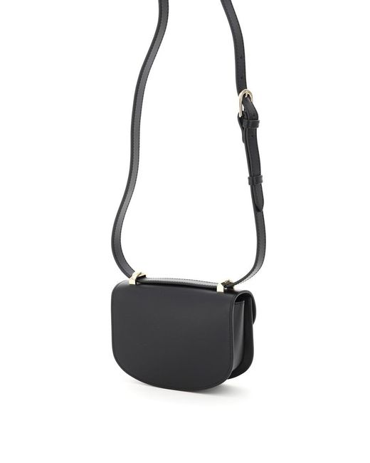 A.P.C. Black Genève Mini Crossbody Bag