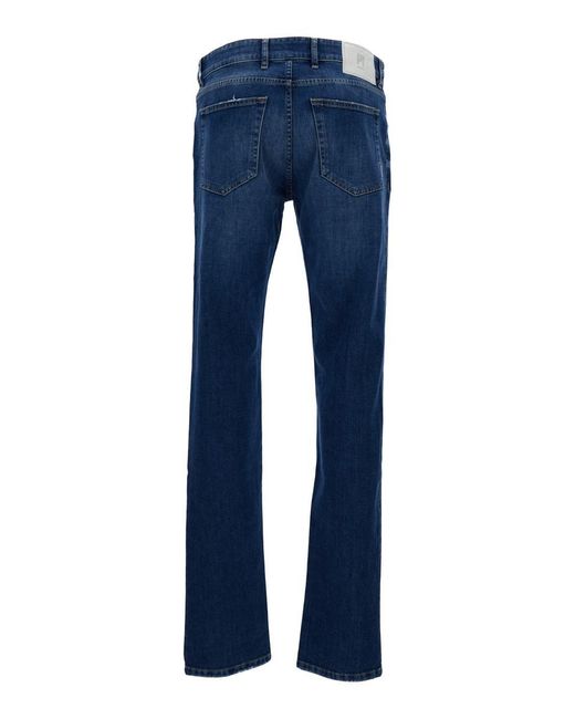 PT Torino Dark Blue Medium Waist 'swing' Jeans In Cotton Blend Man for men