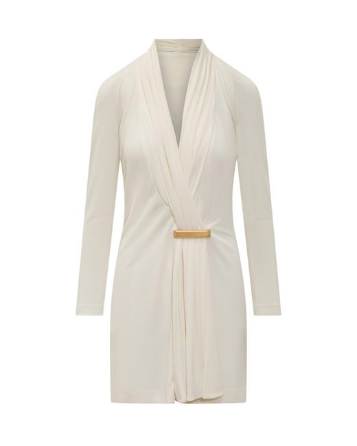 Tom Ford White Short Dress V-Neck