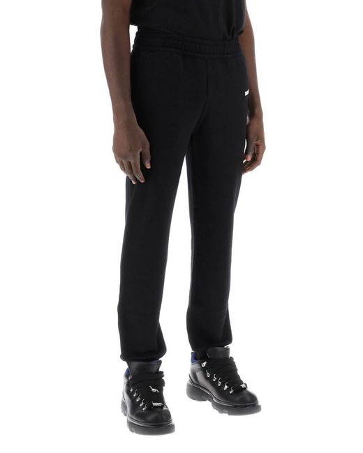 Burberry Black Addison Joggers In French Terry for men