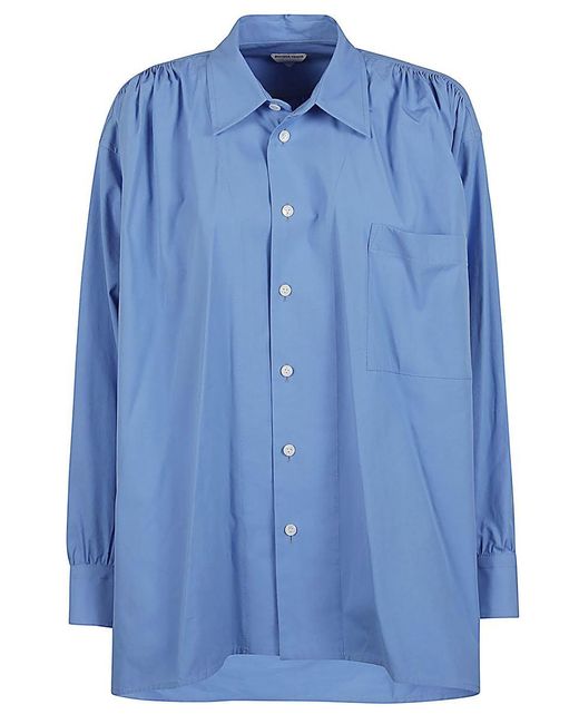 Bottega Veneta Blue Cotton Shirt