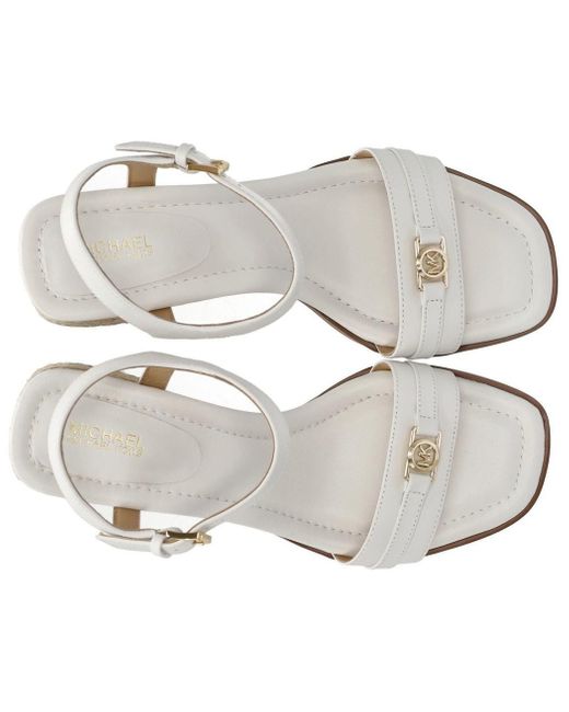 Michael Kors White Mandy Heeled Sandal