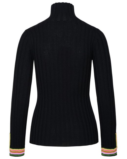 Etro Black Wool Turtleneck Sweater
