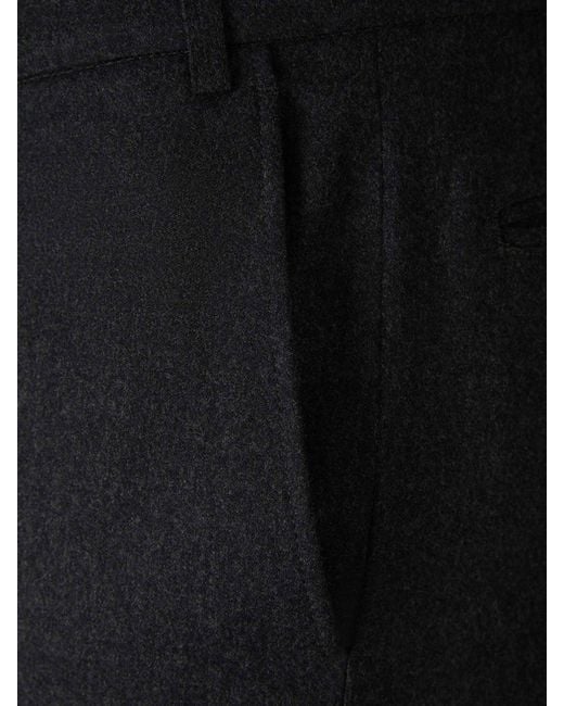 Canali Blue Wool Cargo Trousers for men