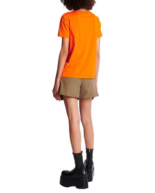 Balmain Orange T-Shirts And Polos