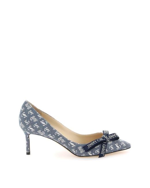 Jimmy Choo Denim 'romy' Pumps in White Lyst