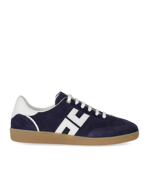Elisabetta Franchi Blue Oltremare Avorio Sneaker With Logo