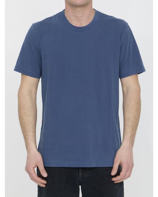James Perse Blue Cotton T-shirt for men
