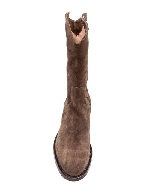 Agl Attilio Giusti Leombruni Brown Suede Ankle Boot