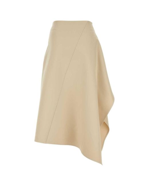 Bottega Veneta Natural Sand Cotton Skirt