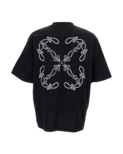 Off-White c/o Virgil Abloh Black Off- Bandana Arrow Skate T-Shirt for men