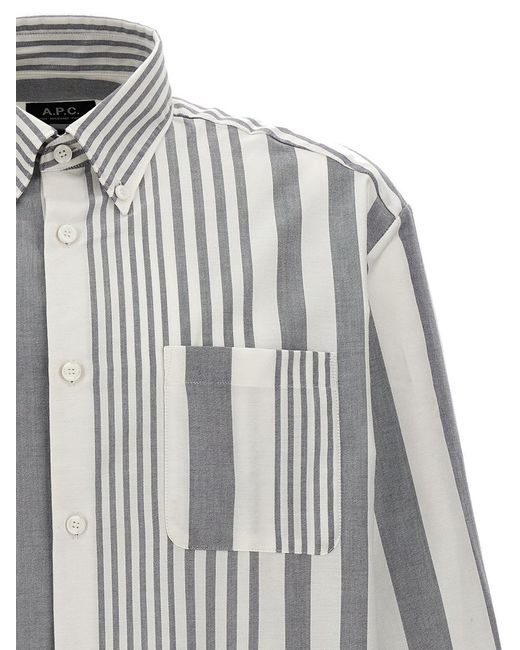 A.P.C. Gray Mateo Shirt, Blouse for men