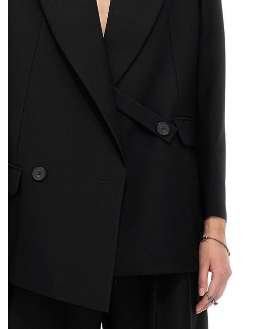 Alexander McQueen Black Structured Double-breasted Jacket