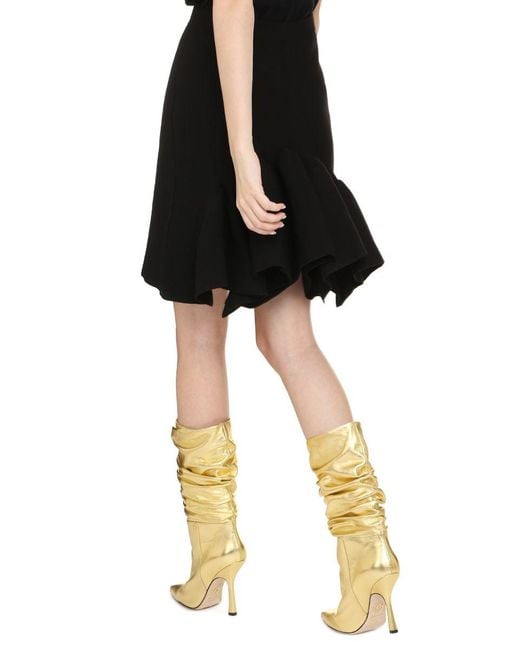 Bottega Veneta Black Knitted Mini Skirt