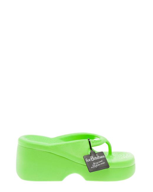 forBitches Acid Green Ooh Bunny Flip-flop Sandals In Eva For Bitches Women | Lyst