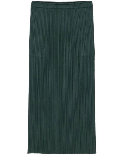 Pleats Please Issey Miyake Green New Colorful Basics 3 Long Skirt