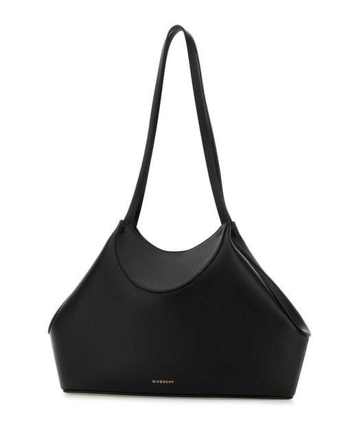 Givenchy Black Leather Small Facet Shoulder Bag