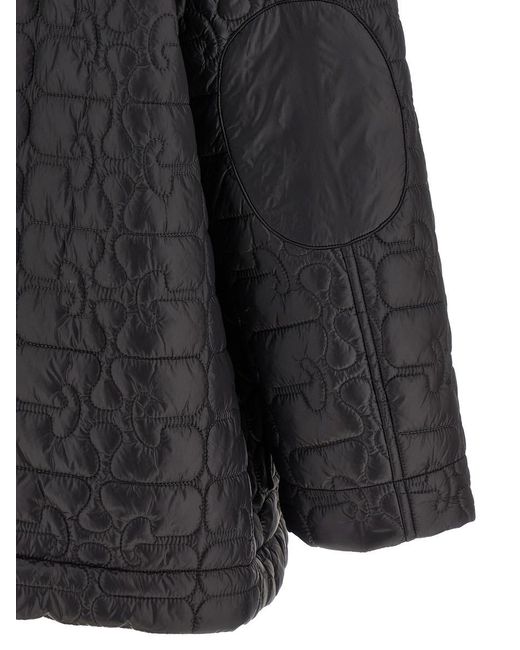 Ganni Black Shiny Quilt Midi' Jacket