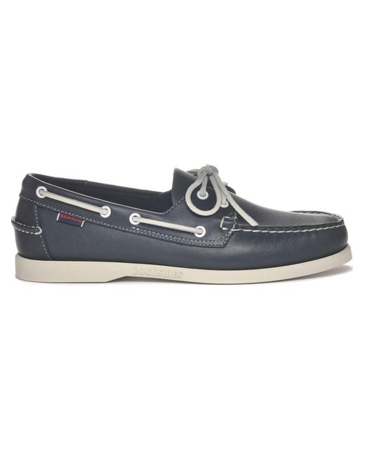 Sebago Blue Docksides Portland Boat Shoes for men