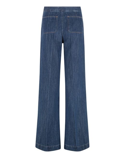 Polo Ralph Lauren Blue High-Rise Flared Jeans