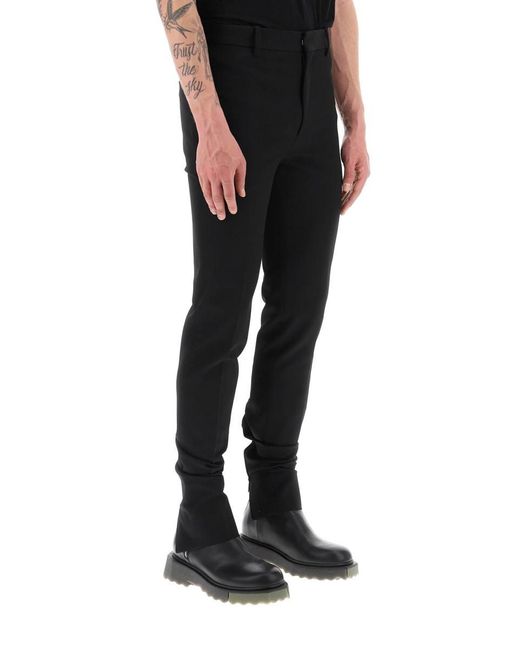 Off-White c/o Virgil Abloh Black Slim Tailored Pants With Zippered Ankle for men