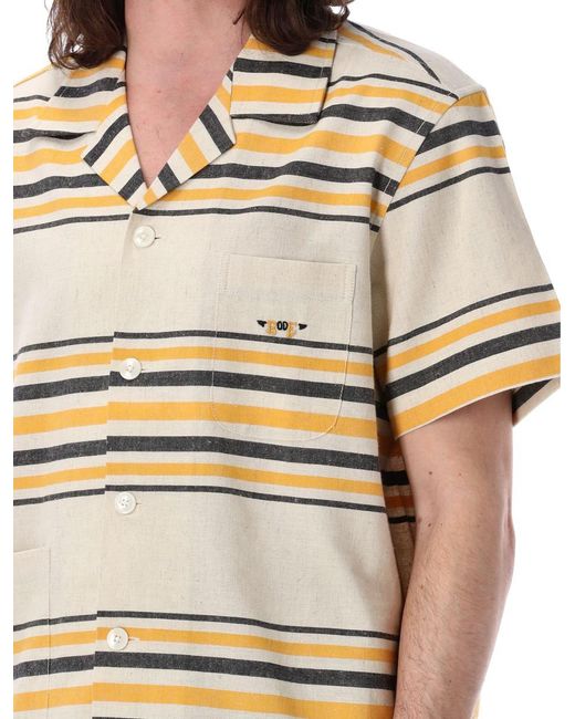 Bode Natural Namesake Stripe Ss Shirt for men