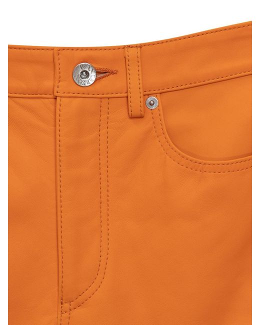 J.W. Anderson Orange Leather Trousers