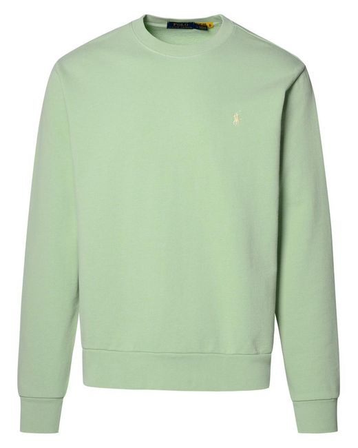 Polo Ralph Lauren Green Cotton Sweatshirt for men