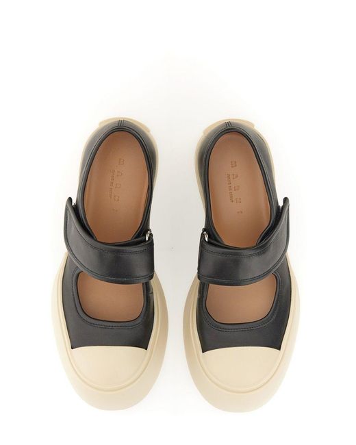 Marni White Leather Lace-up Shoes