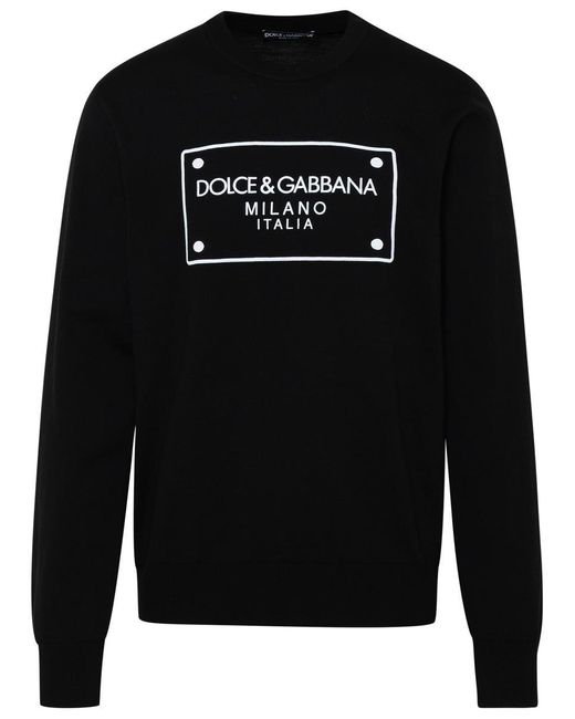 Dolce & Gabbana Maglia In Lana Nera in Black for Men | Lyst
