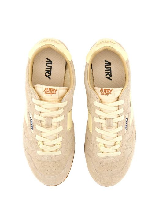 Autry White "Windspin" Low Sneaker