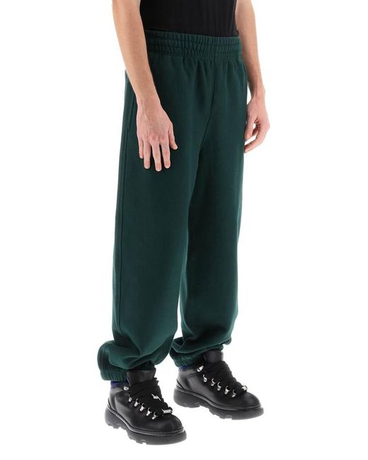 Burberry Green Heavy Cotton Sweatpants for men