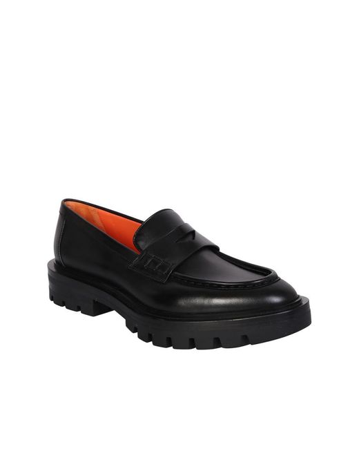 Santoni Black Shoes