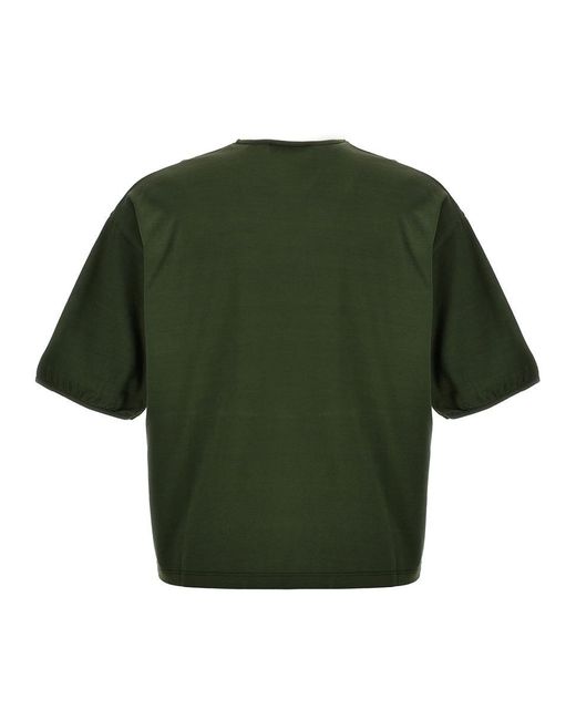 Lemaire Green Mercerized Cotton T-shirt for men