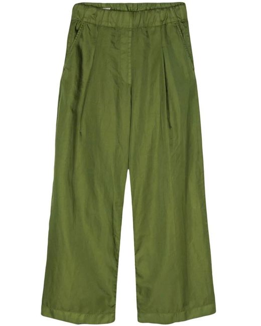 Dries Van Noten Green Stack Pants With Pleats