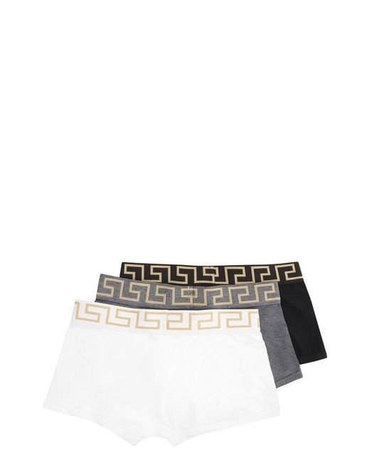 Versace Multicolor Set Of Three Cotton Boxers for men