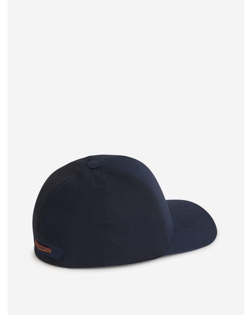 Sease Blue Linen Baseball Cap for men