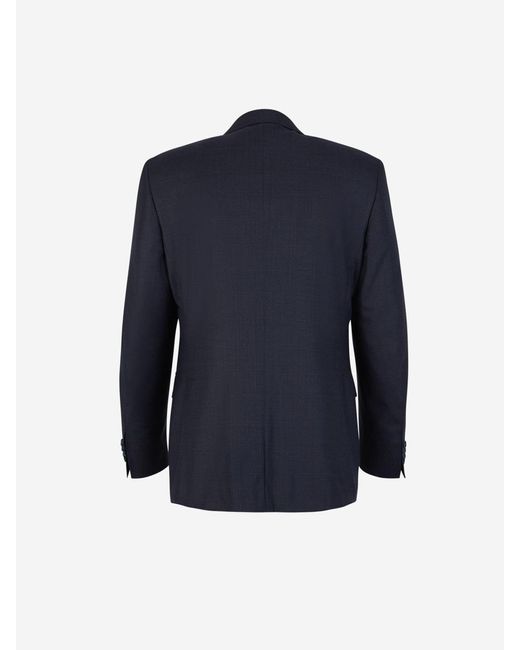 Canali Blue Plain Wool Suit for men