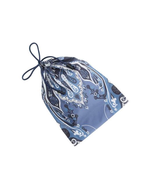 Etro Blue Paisley Print Swimtrunks for men