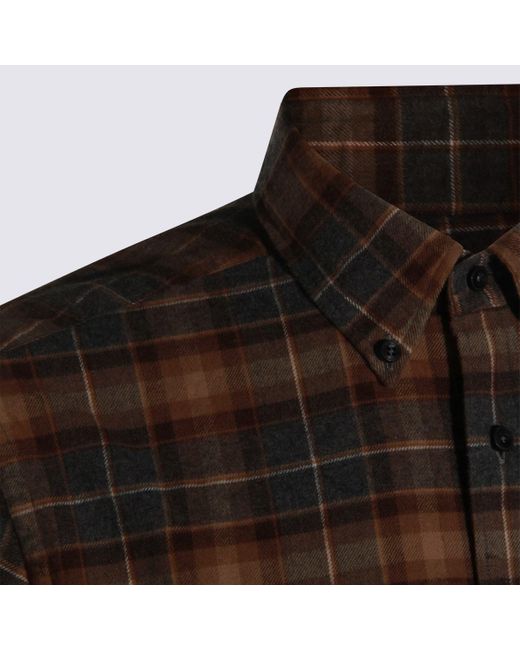 Glanshirt Brown Cotton Shirt for men
